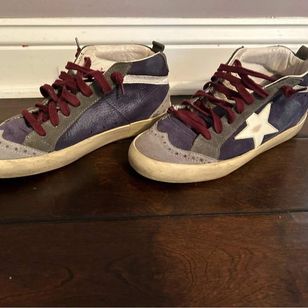 Golden Goose Midstar navy grey and burgundy size 36 - Picture 1 of 9